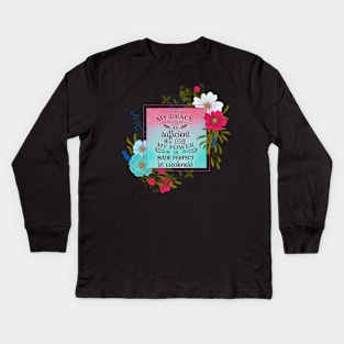 Grace Is Sufficient Kids Long Sleeve T-Shirt